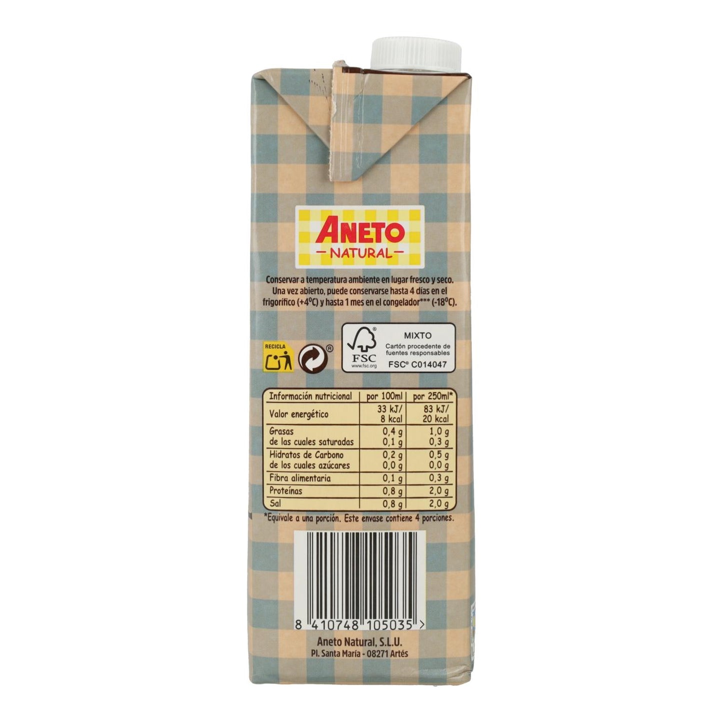 Caldo de Peixe Natural Aneto 1L com Legumes