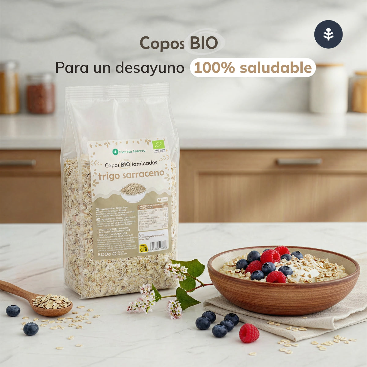Flocos de Trigo Sarraceno Eco Planeta Huerto 500 g 