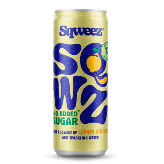 Bebida sabor gengibre e limão baixa em calorias SQWZ 250 ml