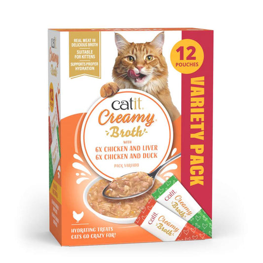 Caldo Cremoso para Gatos Creamy Broth Pack Variado Catit 12 x 40 g