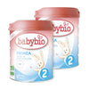 Embalagem de 2 leites de transição Primea 2 (6 a 12 meses) Biológico, 800 g Babybio