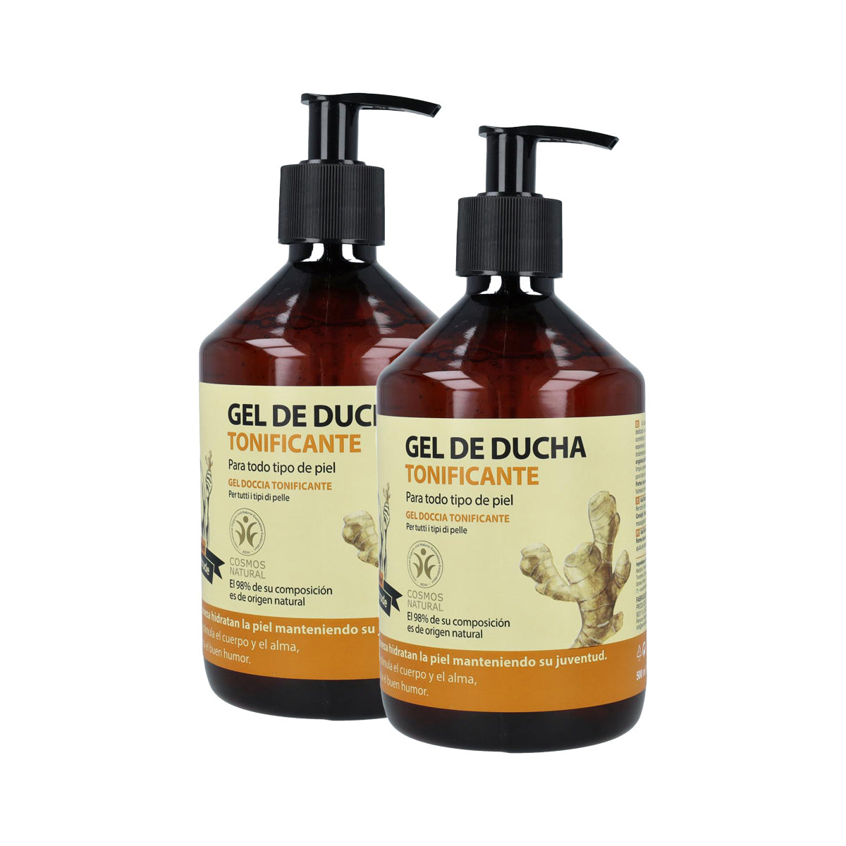 Embalagem de 2 Oma Gertrude Gel de Banho Energizante para todos os tipos de pele, 500 ml