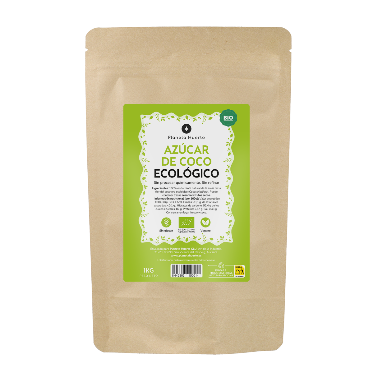Açúcar de coco ECO Planeta Huerto 1 kg