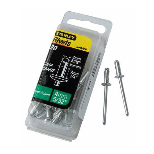 Rebites de alumínio 3 x 6,5 mm (20 unidades)