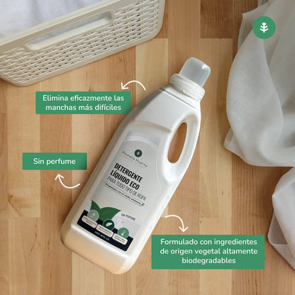 Detergente líquido para roupa Planeta Huerto ECO sem perfume 1,5 litros