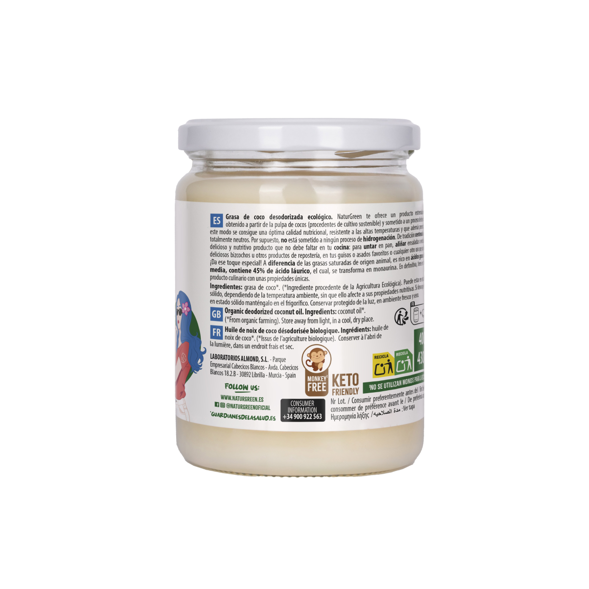 Óleo de coco Cuisine Naturgreen 430 ml