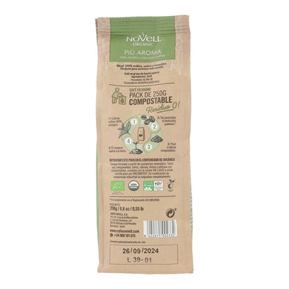 Più Aroma café biológico em grão 250g