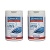 Embalagem de 2 cápsulas de Ómega 3 Ultra 1300mg Lamberts 60 cápsulas