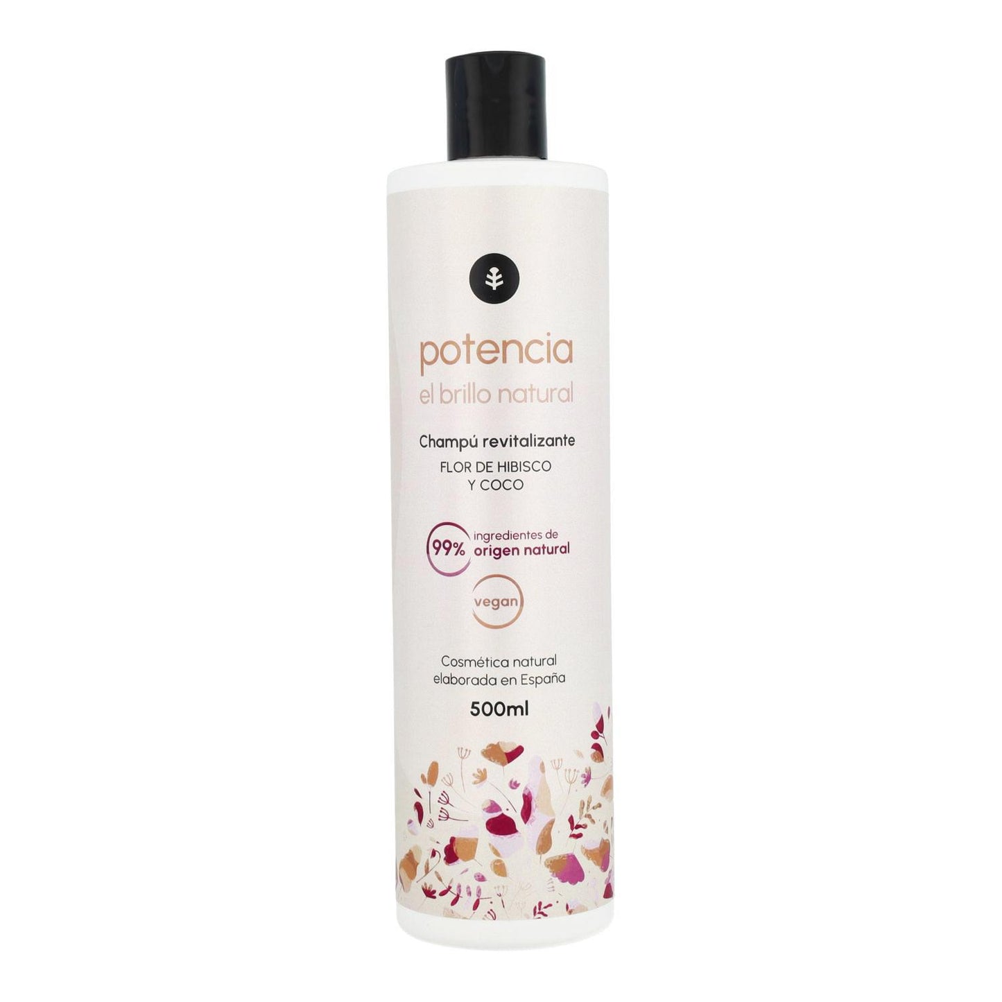 Champô intensificador de brilho com flor de hibisco e coco Planeta Huerto 500 ml