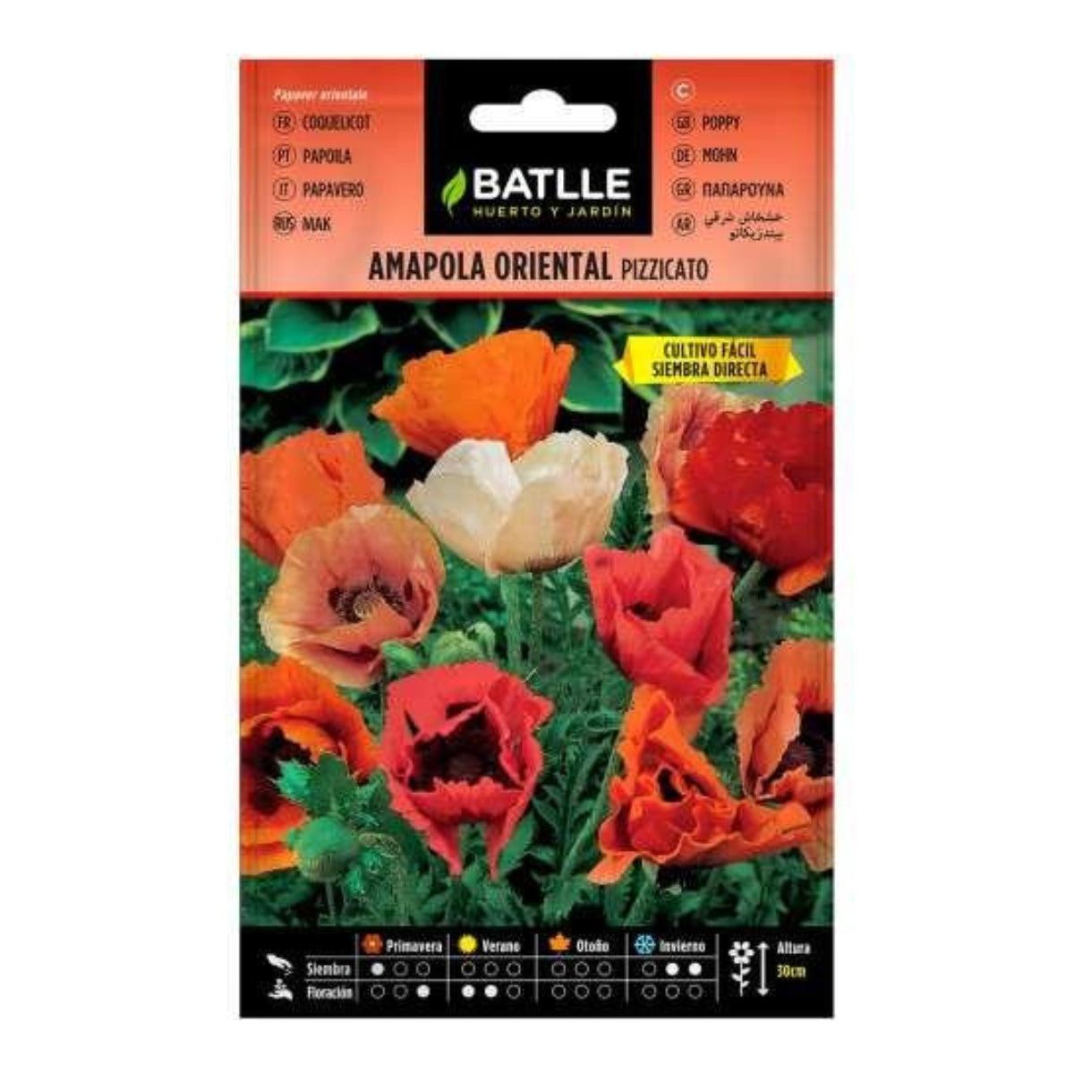 Sementes de papoila oriental Batlle Pizzicato