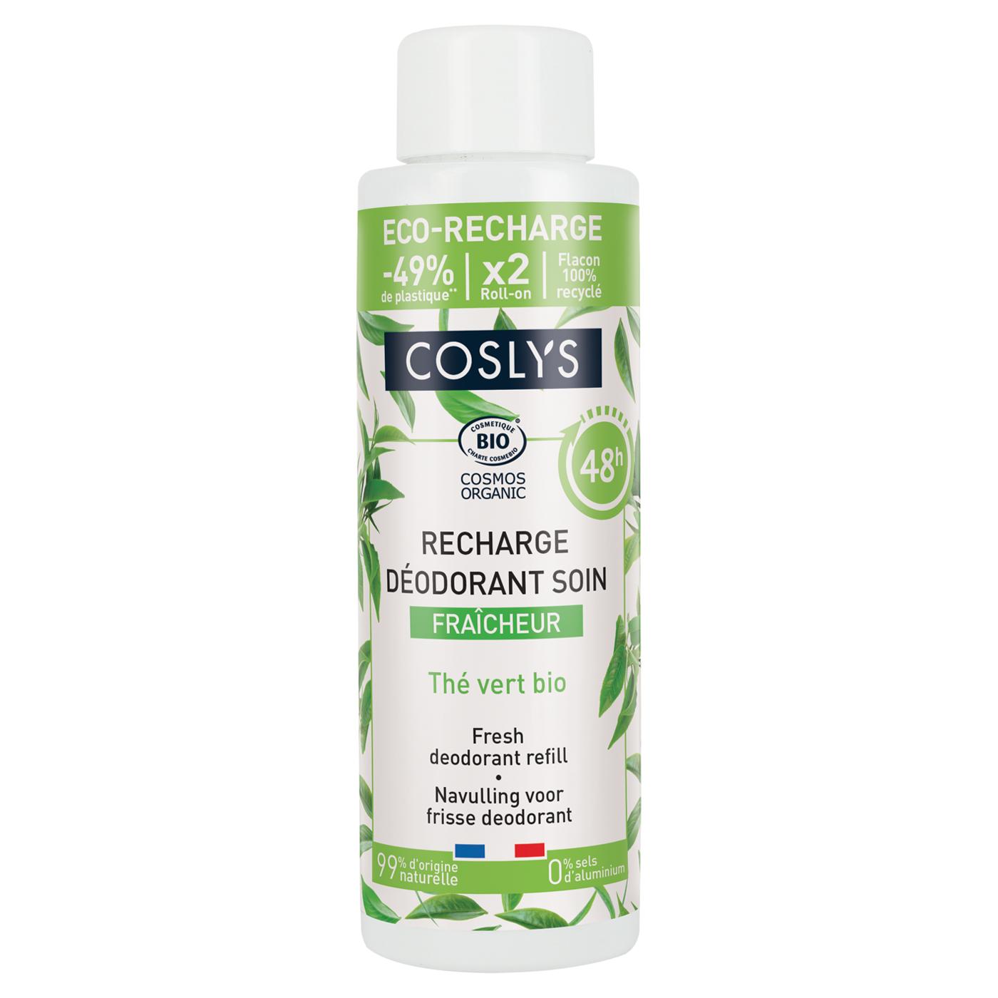 Recarga de Desodorizante Refrescante Coslys Chá Verde e Aloé Vera 100 ml