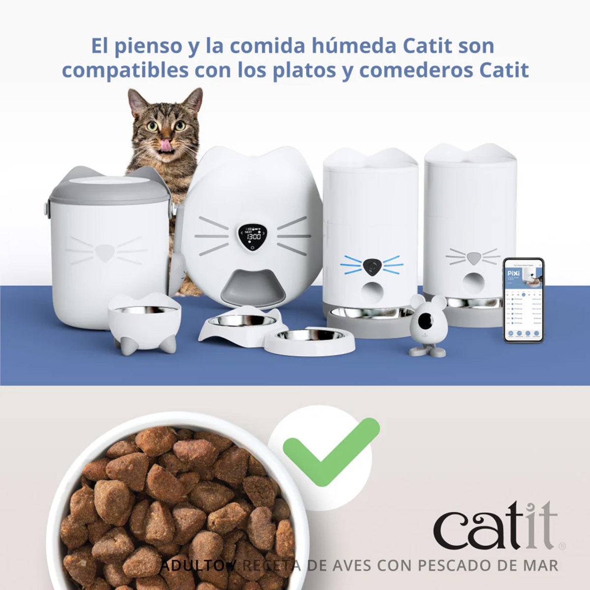 Pienso para gatos adultos con pescado de mar Recipes 2 kg Catit