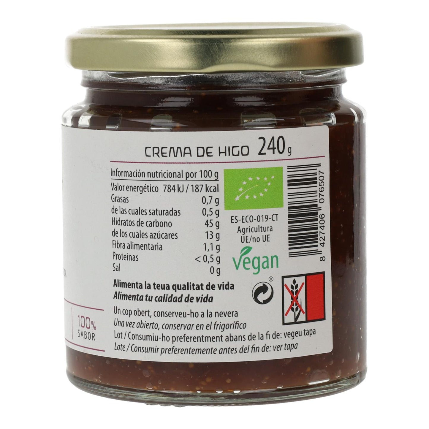 Geleia de Figo Biológica Cal Valls, 240 g