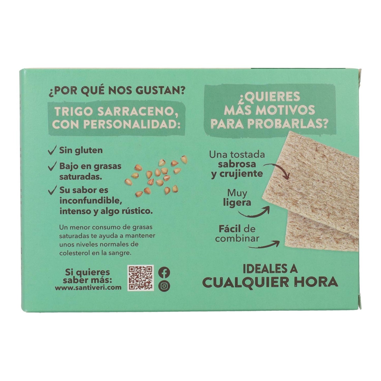 Tosta de trigo sarraceno biológica leve e crocante Santiveri 100 g