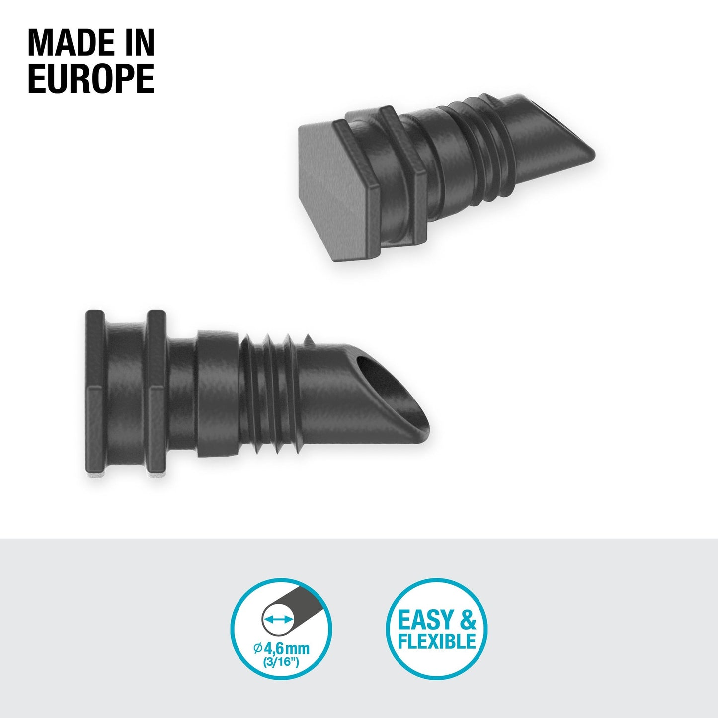 Ficha 4,6 mm (3/16") x10 Gardena Microdripsystem