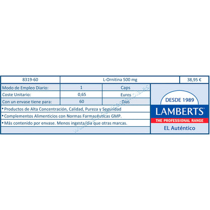L-Ornitina 500 mg