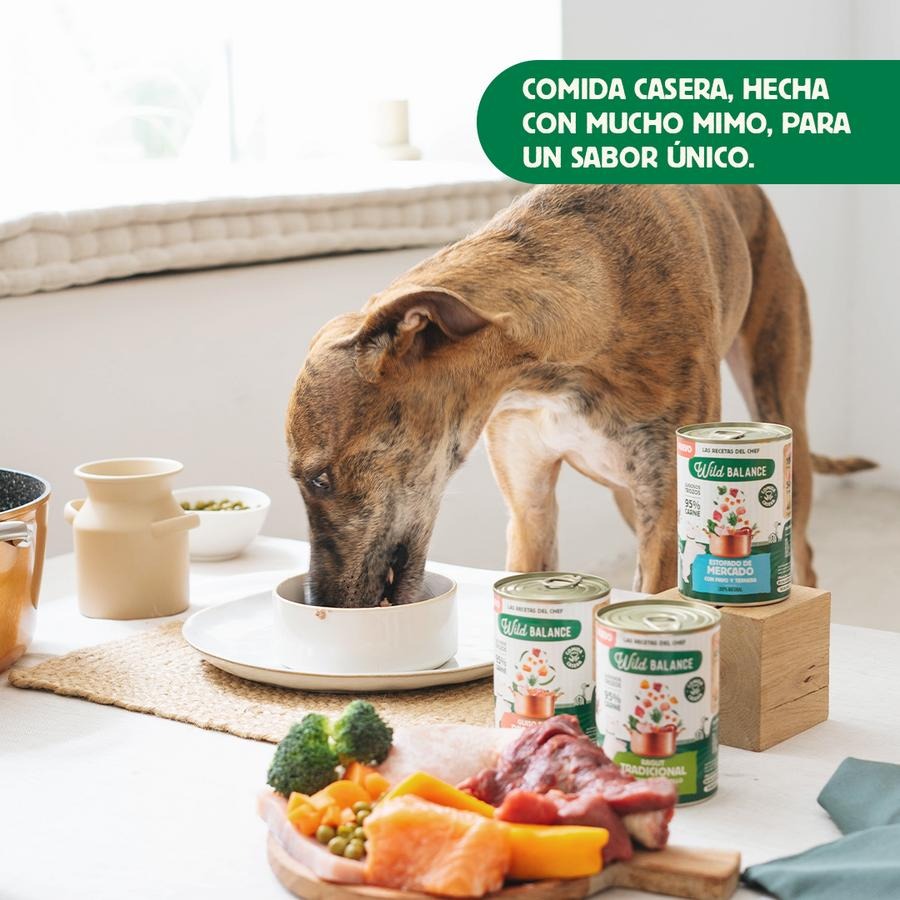 Pack de 6 Ragouts Tradicionais de Carne e Frango Wild Balance para Cães 400 g