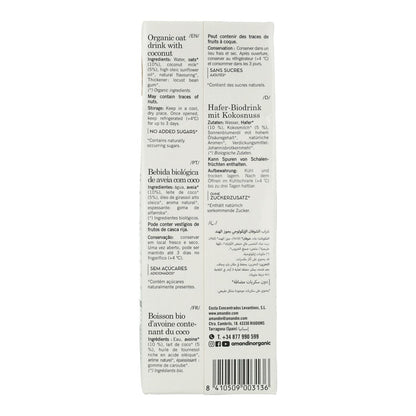 Pack de 12 Bebidas de Coco e Aveia Amandín 1 L
