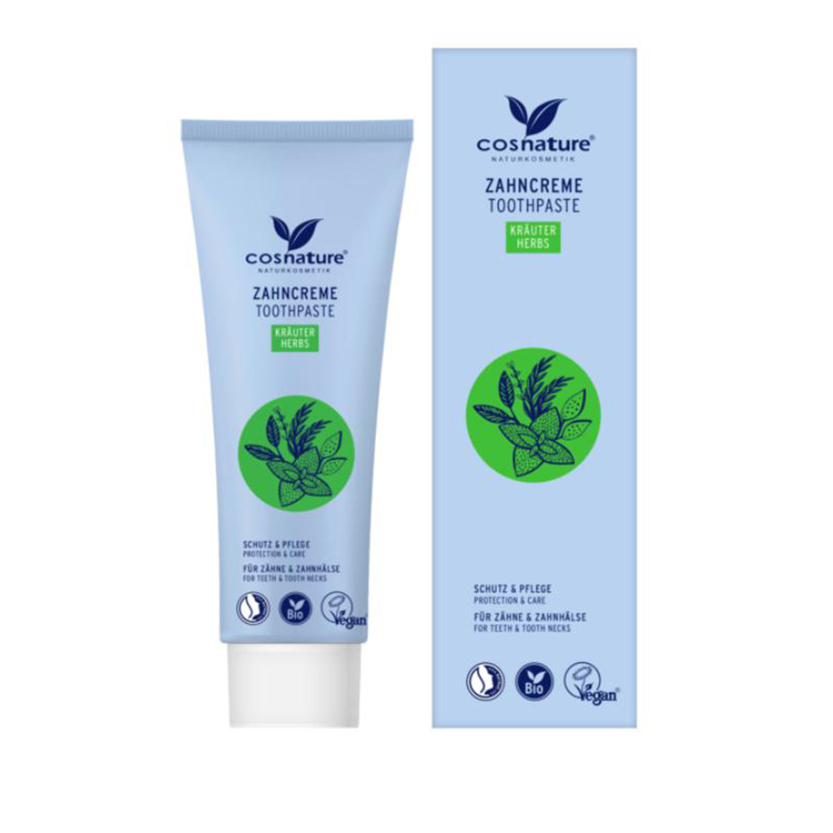 Pasta de dentes com flúor e menta orgânica Cosnature, 75 ml