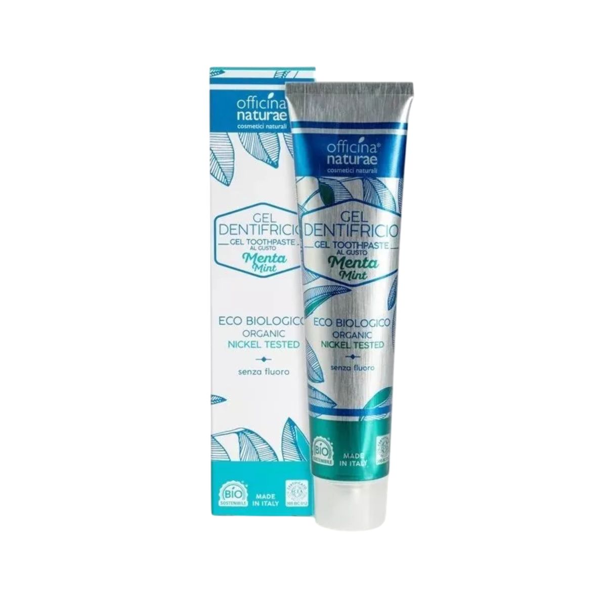 Pasta de dentes de menta natural 75 ml, certificado biológico Officina Naturae