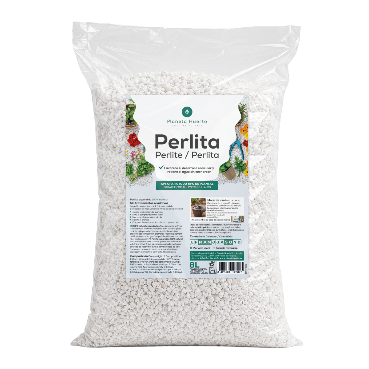 Perlite Planeta Huerto 8 Litros