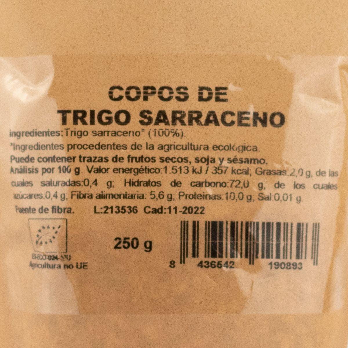 Flocos de trigo sarraceno BIO sem glúten Naturgreen, 250 g