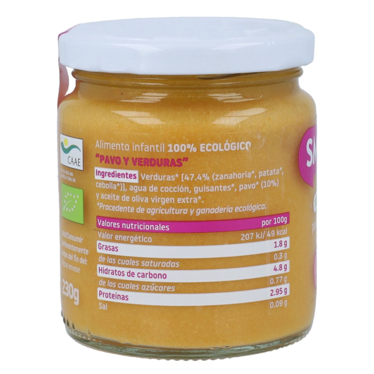 Smileat Peru e Vegetais Biológicos em Pote +6 meses, 230g