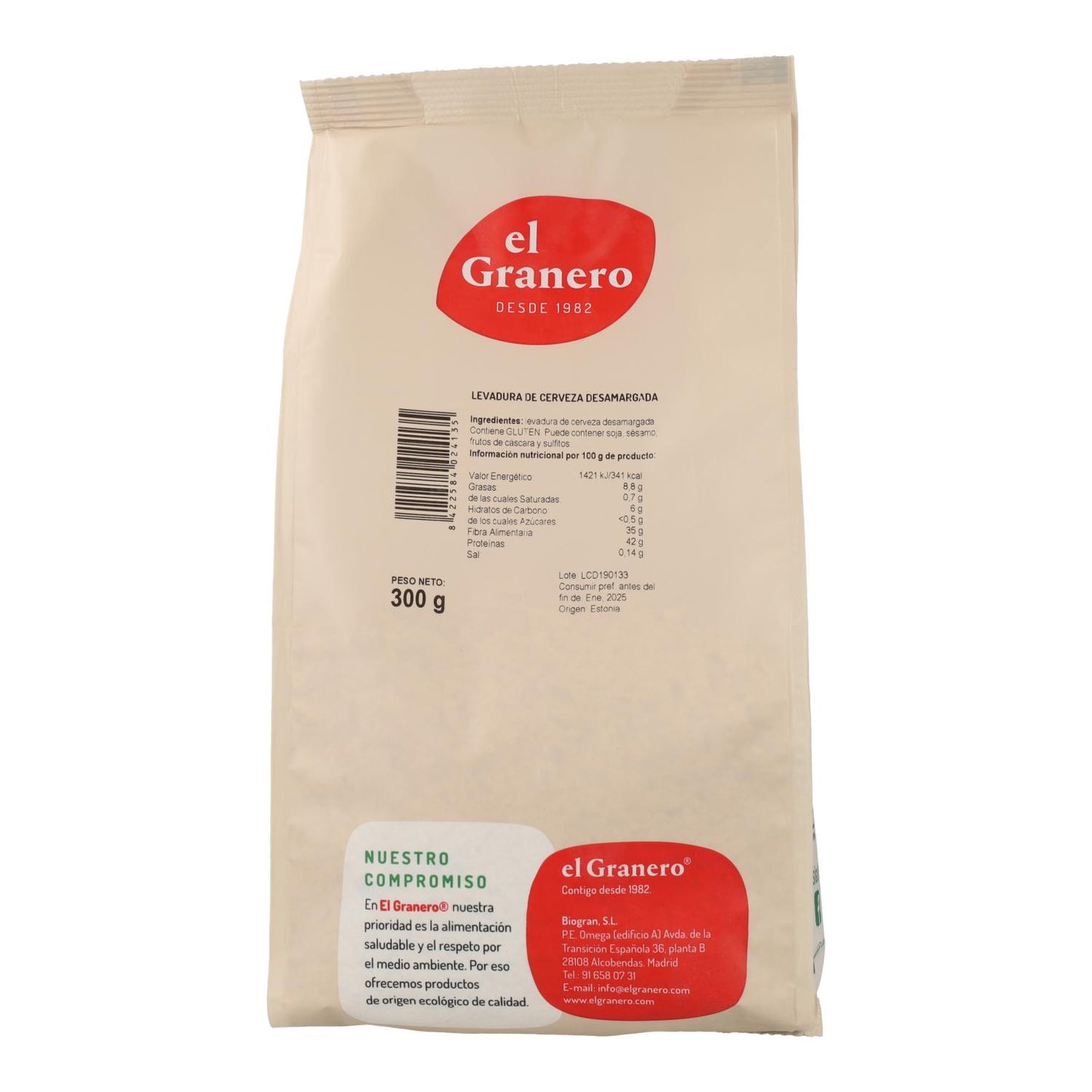 Levedura de Cerveja sem Amargo El Granero 300 g