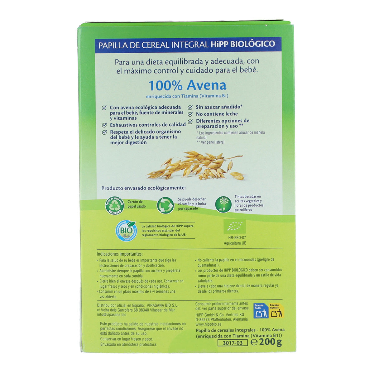 Papa de Aveia 100% Biológica 200 g