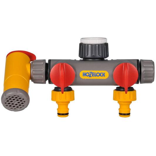 Conector bidirecional Hozelock Flowmax com torneira