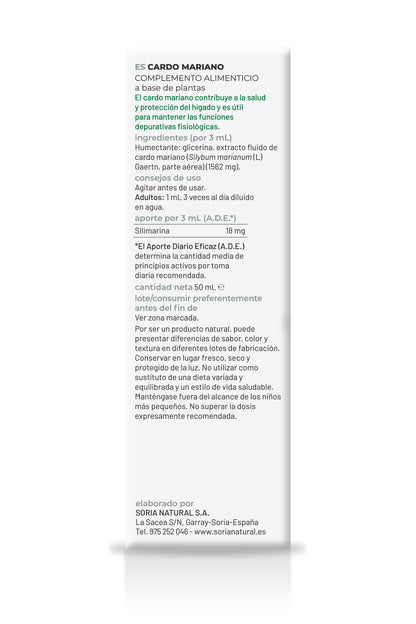 Extrato de Cardo Mariano Soria Natural, 50 ml