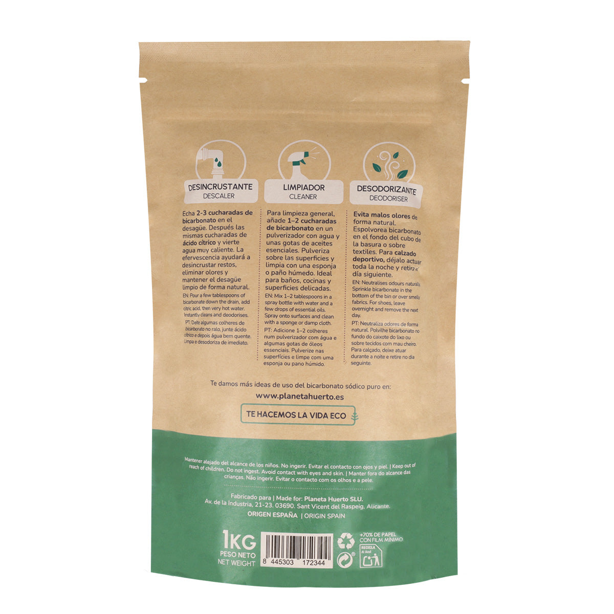 Planeta Huerto Bicarbonato de Sódio 1 Kg