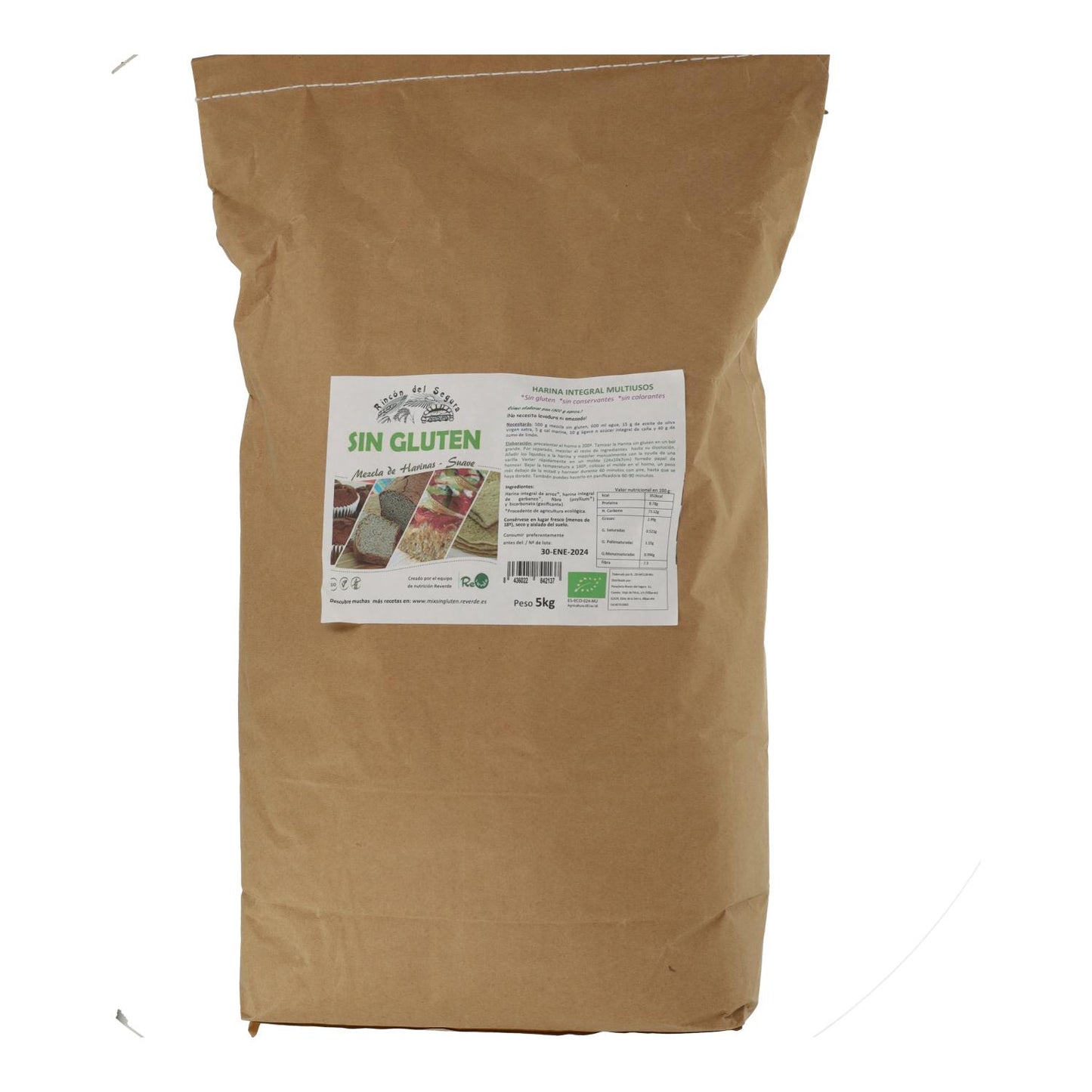Mistura de farinha macia biológica sem glúten 5 kg