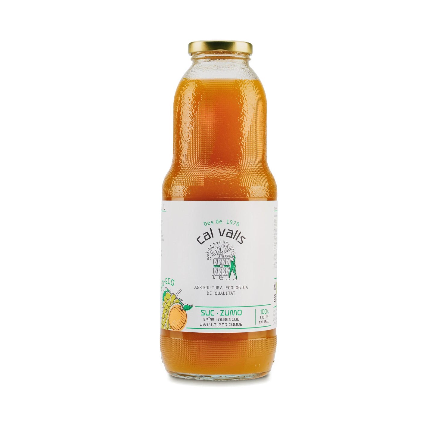 Sumo de Damasco e Uva Biológico Cal Valls 1L