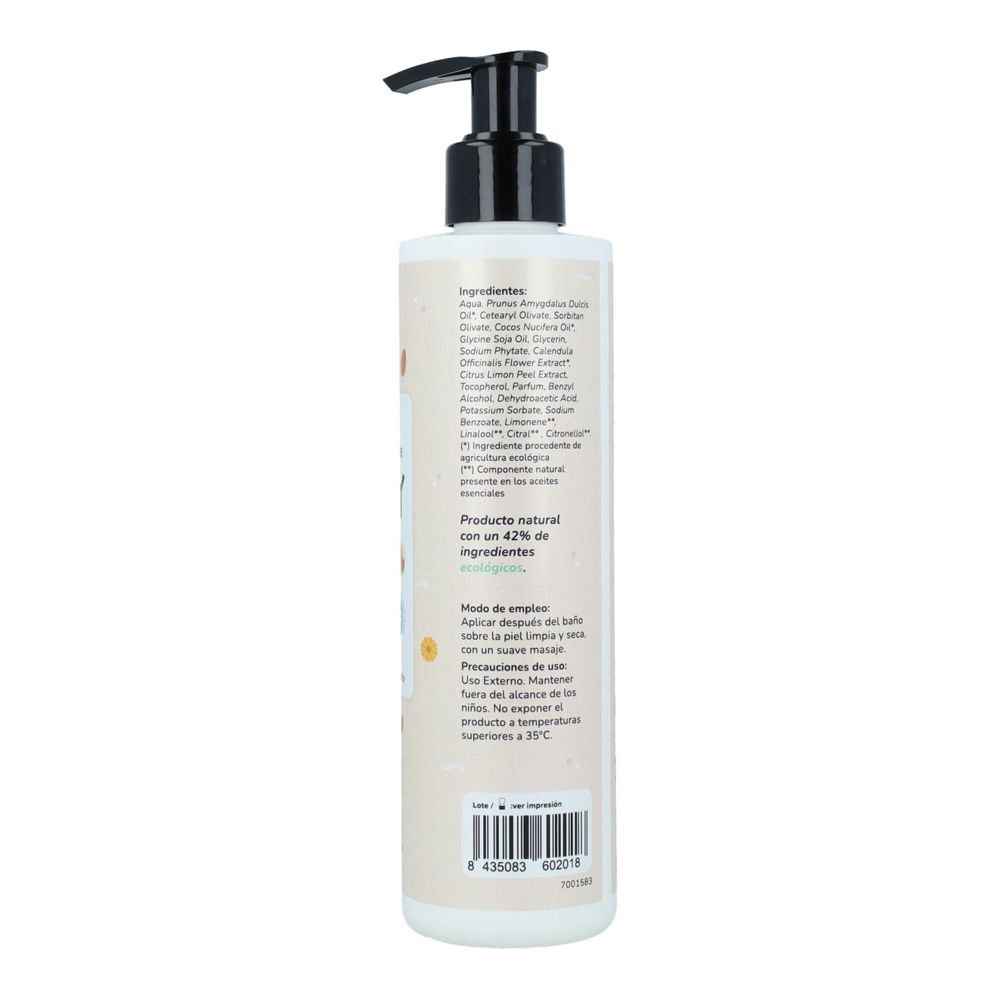 Creme Hidratante Infantil Planeta Huerto Calêndula e Amêndoa 250 ml