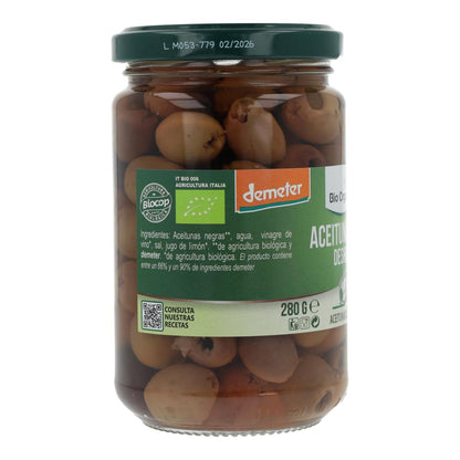 Azeitonas pretas sem caroço Bio Demeter Organica Itália 280 gr