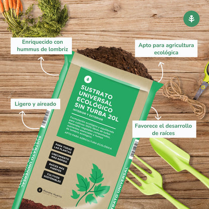 Substrato Universal Sem Turfa ECO Planeta Huerto 20 L