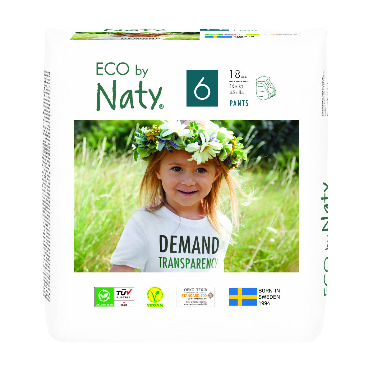 Cueca fralda nº 6 Naty 16+ kg, 18 unidades