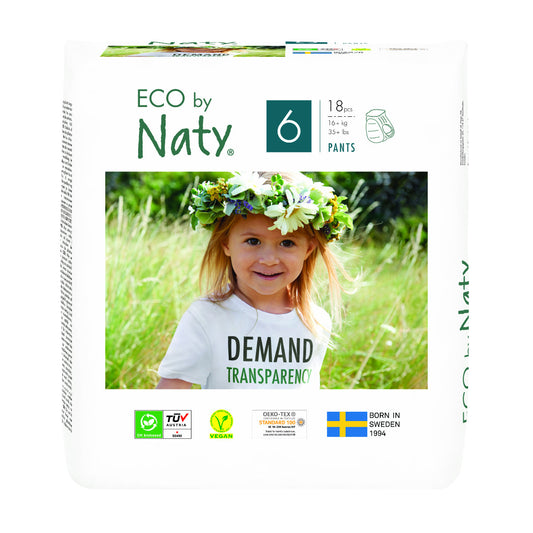 Cueca fralda nº 6 Naty 16+ kg, 18 unidades