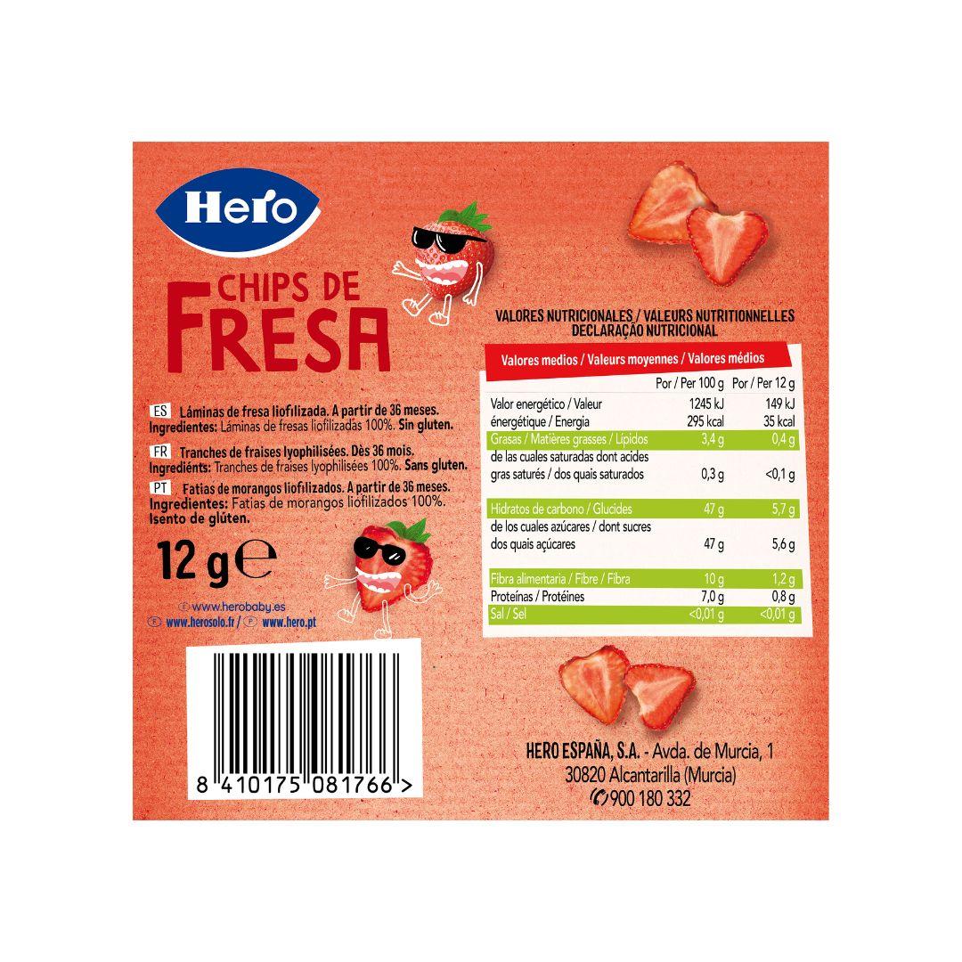 Pack de 7x Hero Kids Morango Chips 12g