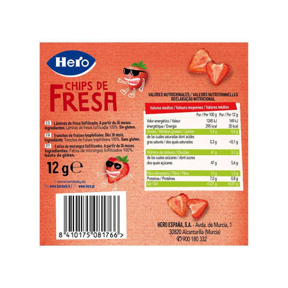 Pack de 7x Hero Kids Morango Chips 12g