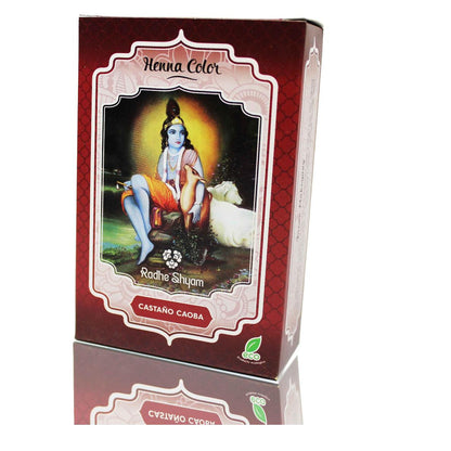 Henna em pó castanha mogno Radhe Shyam 100 g