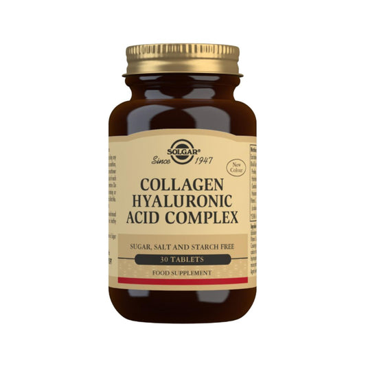 Complexo de colagénio ácido hialurónico 30 comprimidos 120 mg - Solgar