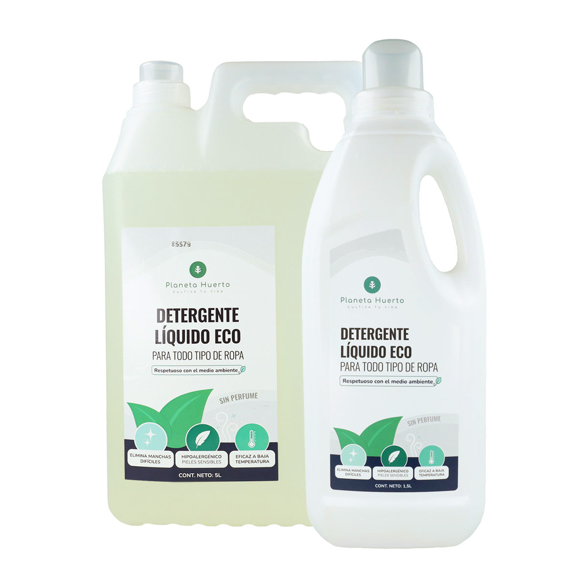 Detergente líquido para roupa Planeta Huerto ECO sem perfume 5 litros