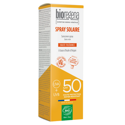 Protetor Solar em Spray Hipoalergénico FPS 50 da Bioregena para Adultos, 90 ml