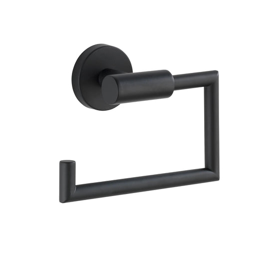 Suporte para rolo de papel higiénico Wenko Bosio em aço inoxidável preto mate sem tampa