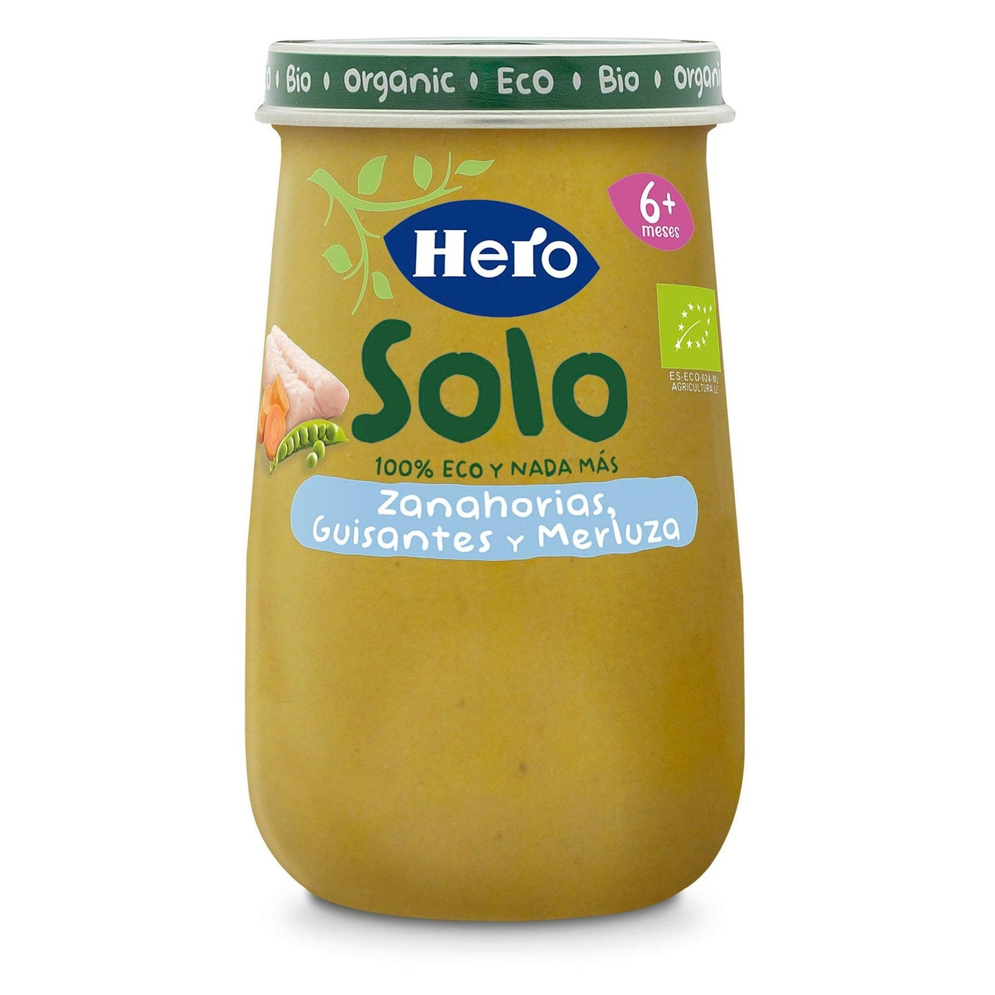 Pote de Ervilhas e Pescada ECO Hero Baby 190g