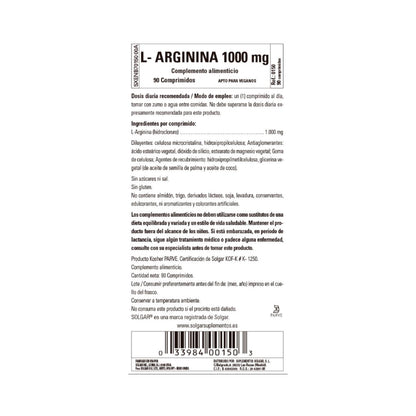 Embalagem 2x L-Arginina, 90 comprimidos de 1000 mg