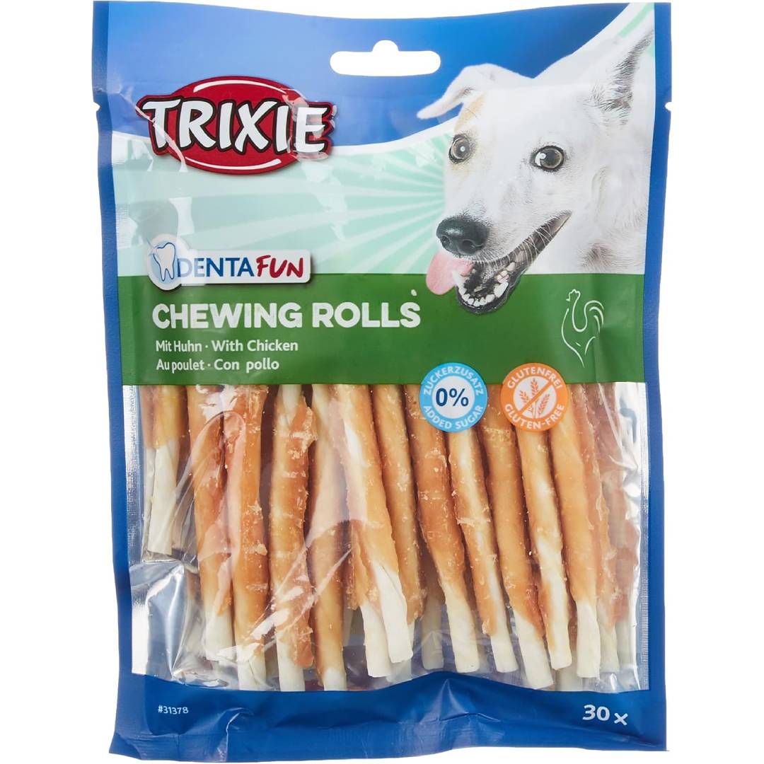 Trixie 30 Rolinhos de Frango Denta Fun 12 cm