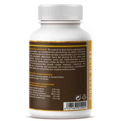 Ginkgo Biloba Sotya 100 Comprimidos
